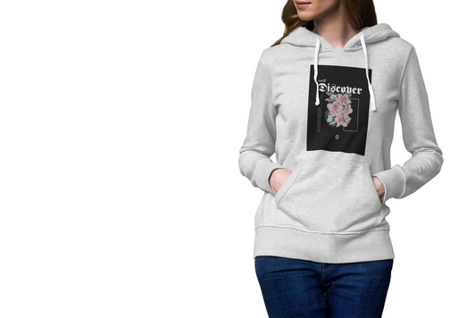 Women's 48% Cotton 52% Polyester DISCOVER Hoodie