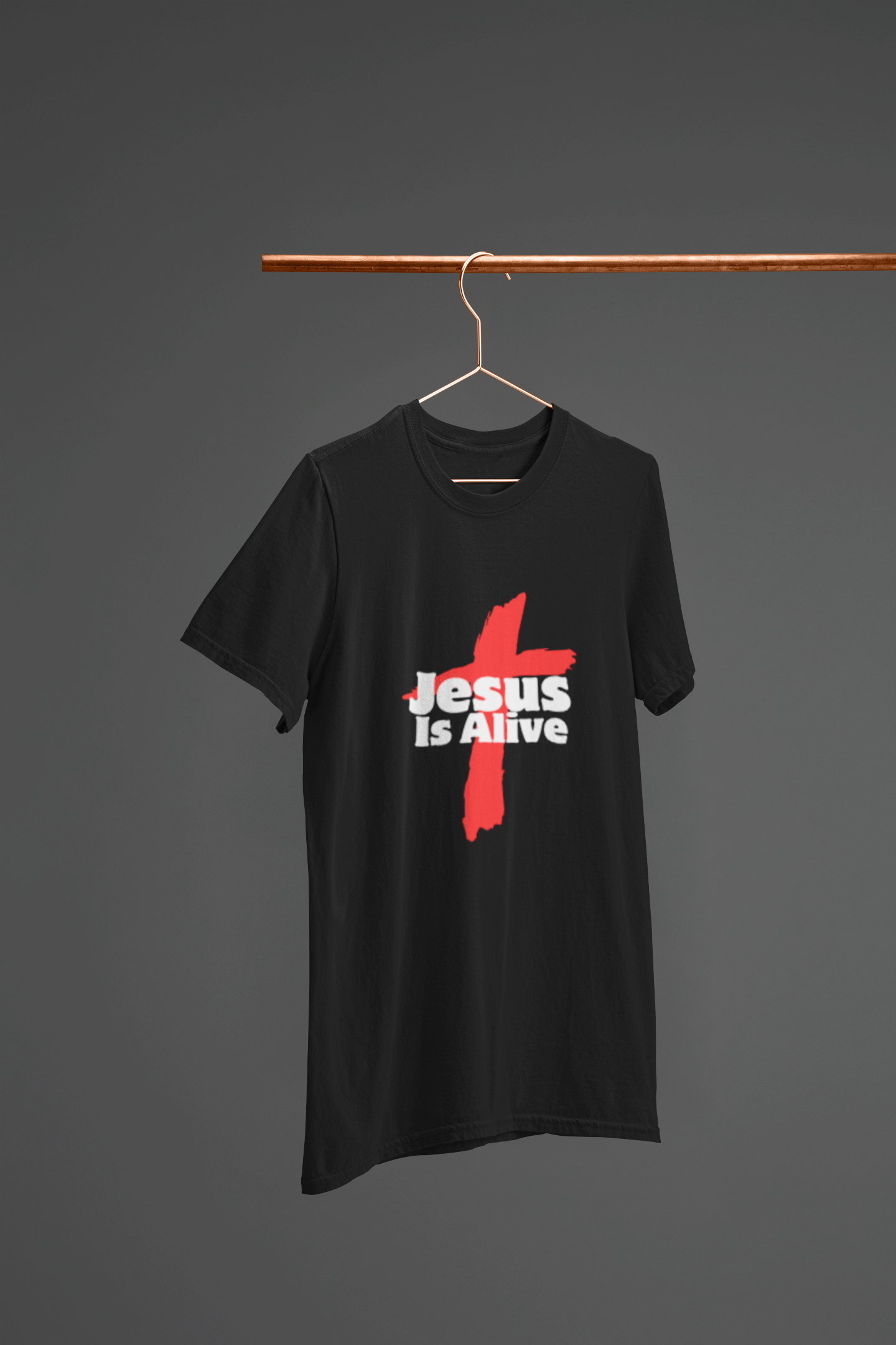 JESUS IS ALIVE Men’s 100% Cotton T-Shirt