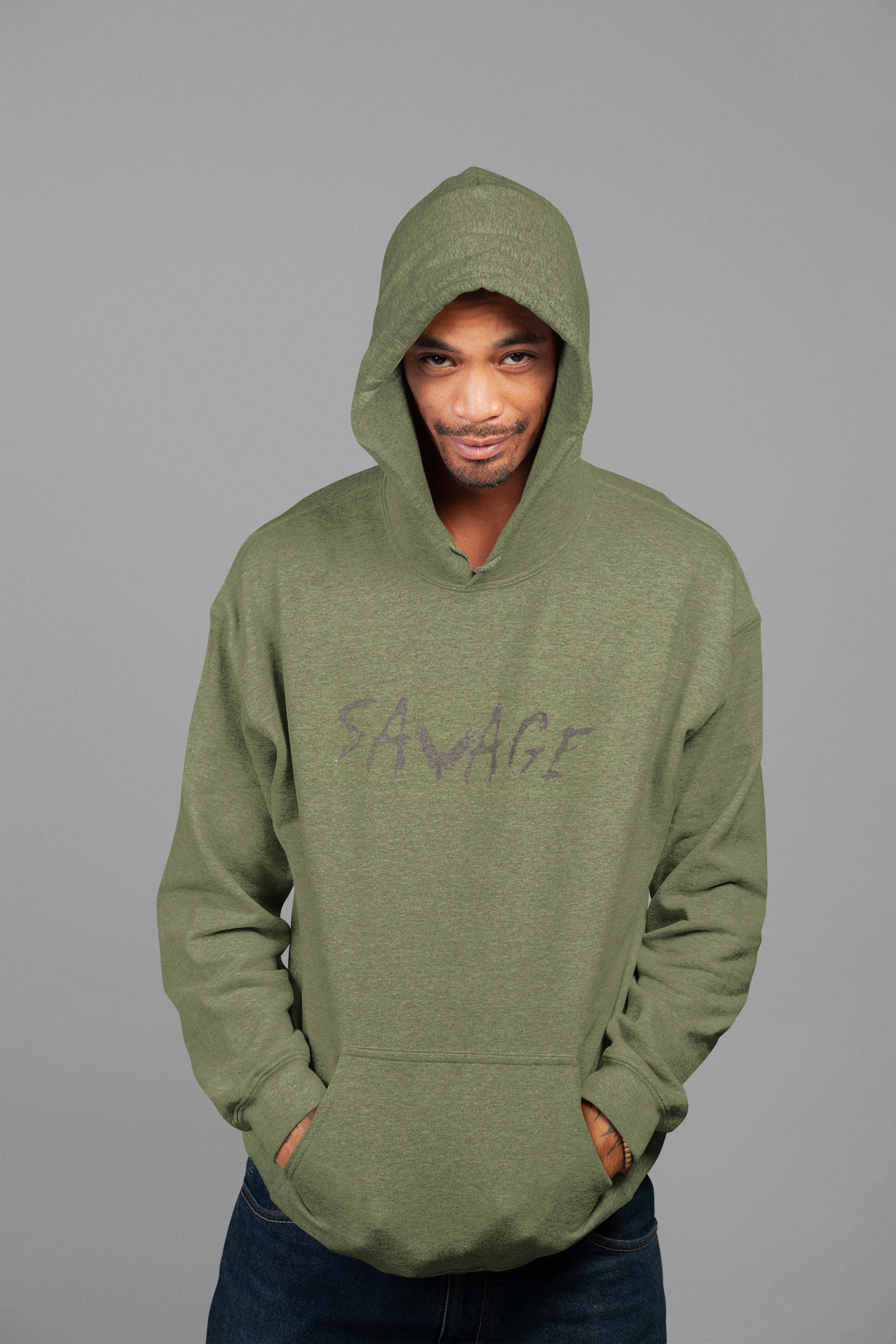 Men's 50% Cotton 50% Polyester SAVAGE Hoodie