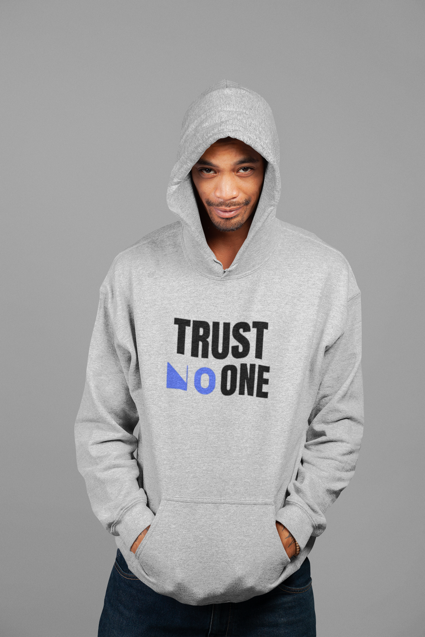 Men's 50% Cotton 50% Polyester TRUST NO ONE Hoodie