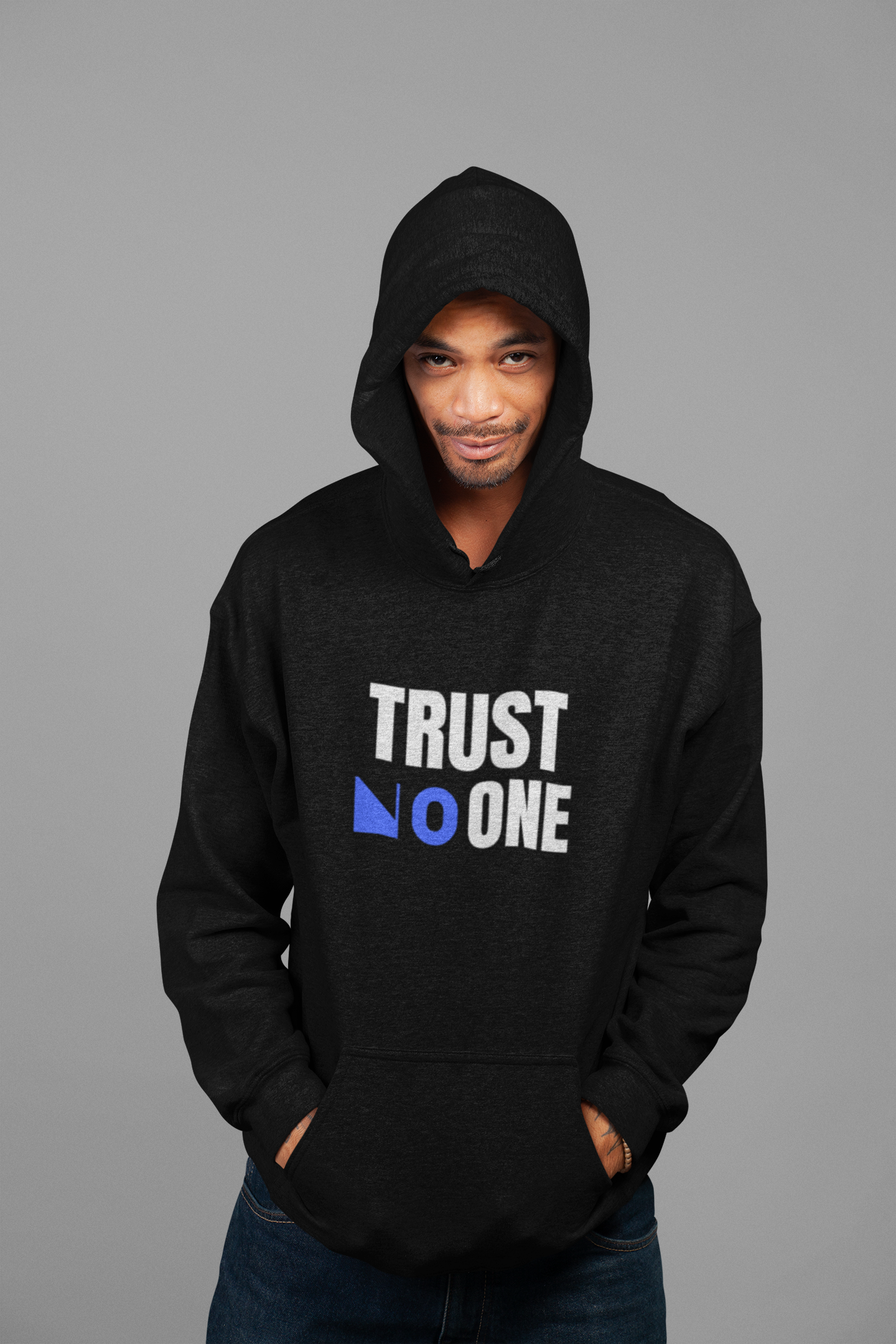 Men's 50% Cotton 50% Polyester TRUST NO ONE Hoodie