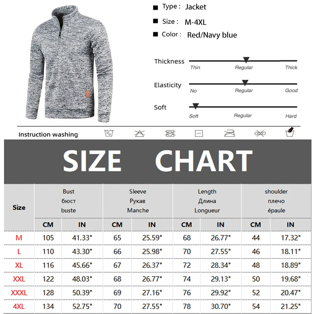 Men's Pullover Half Zipper Sweatshirt